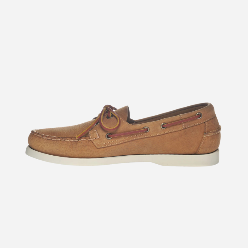 Men's Boat Moccasins Brown Orange for Sailing