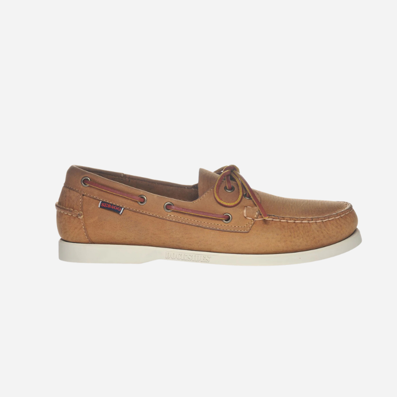 Men's Boat Moccasins Brown Orange for Sailing
