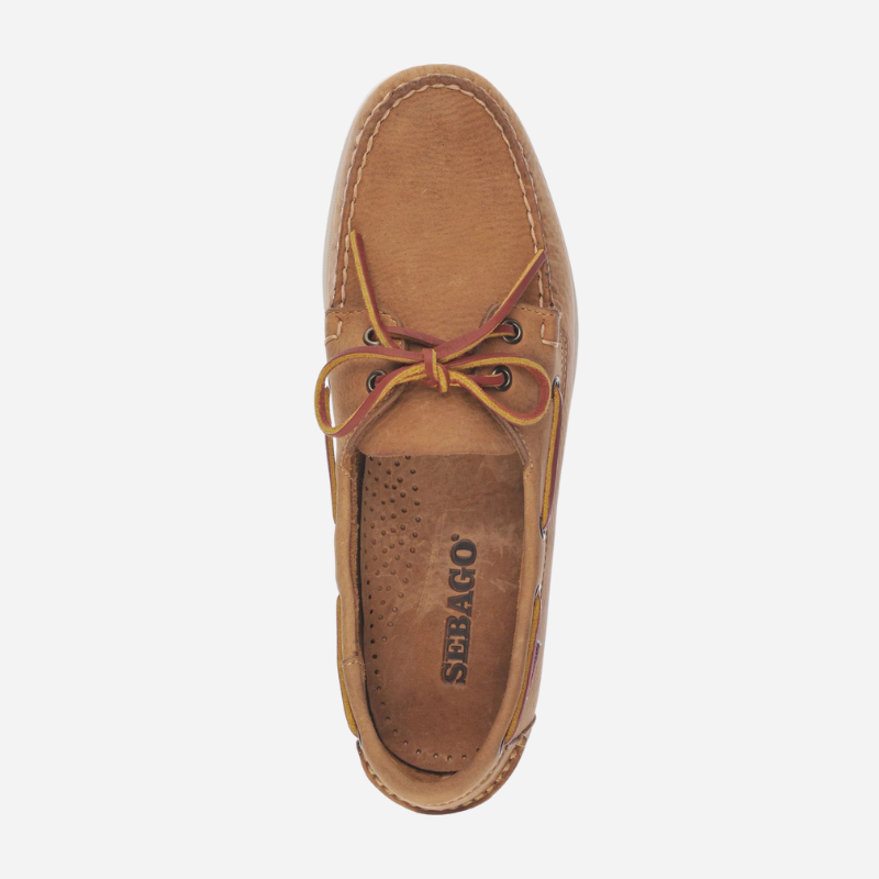 Men's Boat Moccasins Brown Orange for Sailing