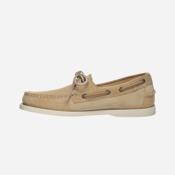 Mocassini Nautici Uomo Beige Giallo