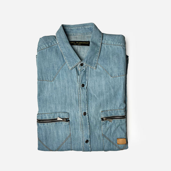 CAMICIA WESTERN 70TH DENIM CIMOSA RINSE