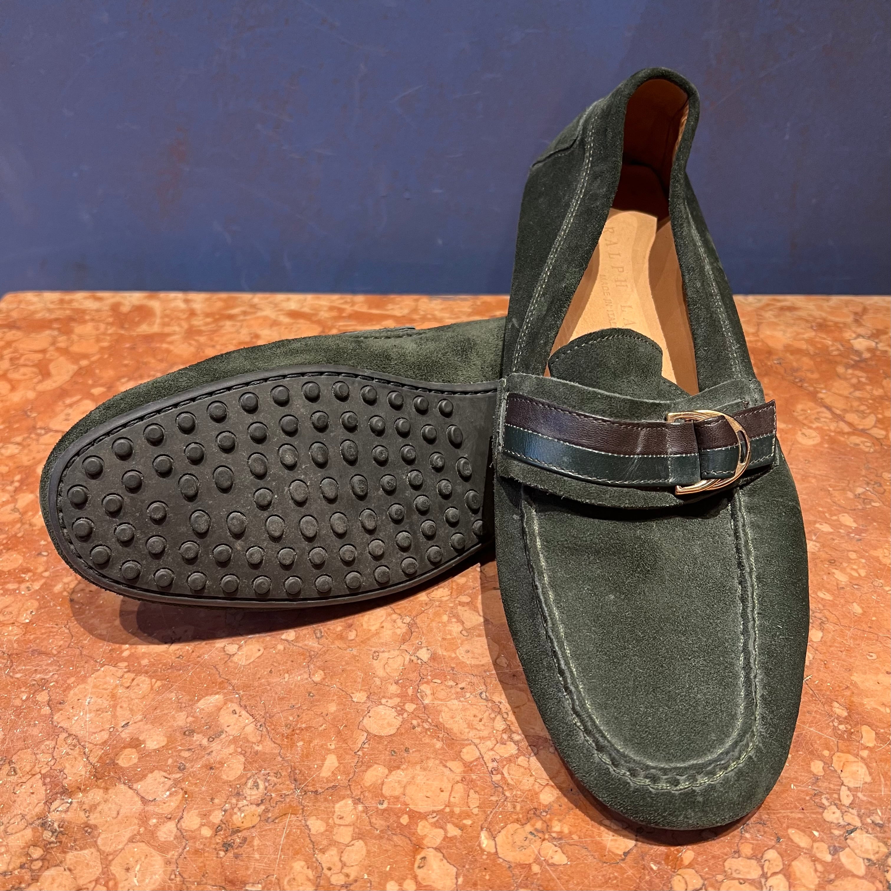 POLO RALPH LAUREN MOCASSINO CAMOSCIO SINGOLA FIBBIA 