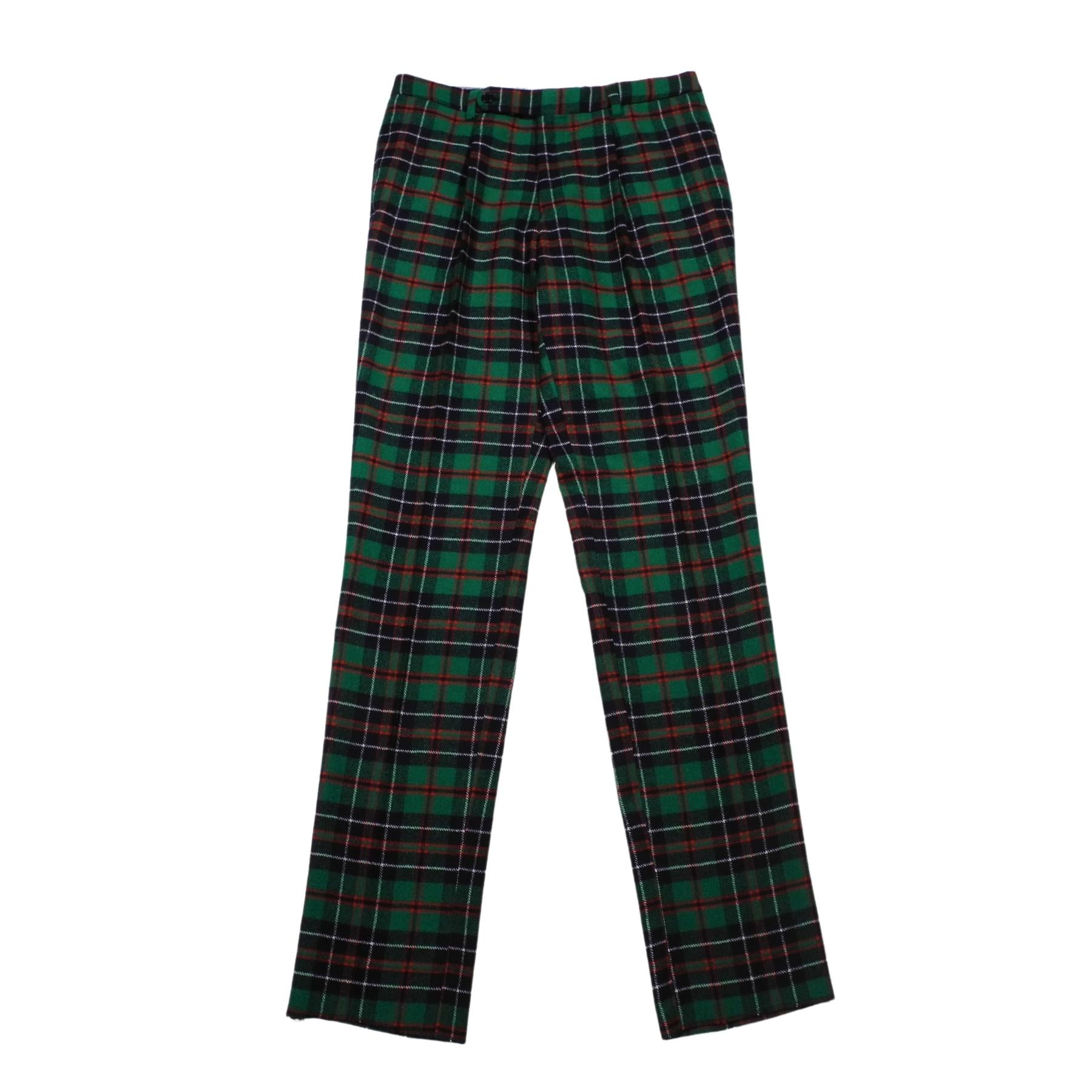 Eral55 Green Tartan Trousers